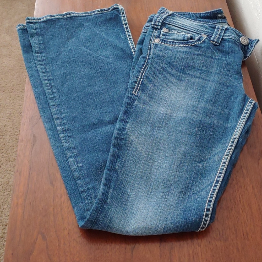 Great silver jeans long